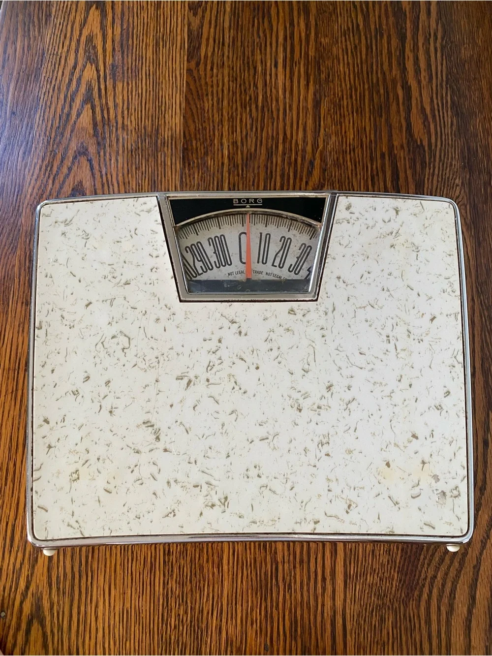 Vintage MCM 1950s Atomic Era Borg Bathroom Scale